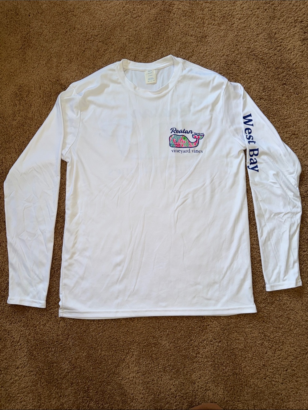 Vineyard Vines White Long-Sleeve Rash Guard Roatan